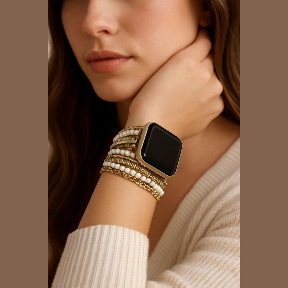 Victoria Emerson Beaded Wrap Apple Watch Strap Bracelet